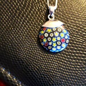 Blue Flower Necklace  